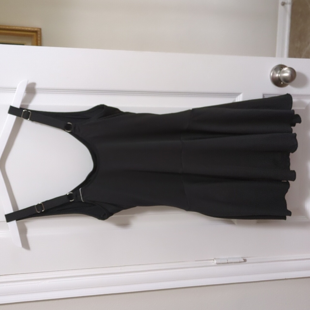 Black Ribbed Tummy Control Swim dress Size Large - Picture 5 of 7